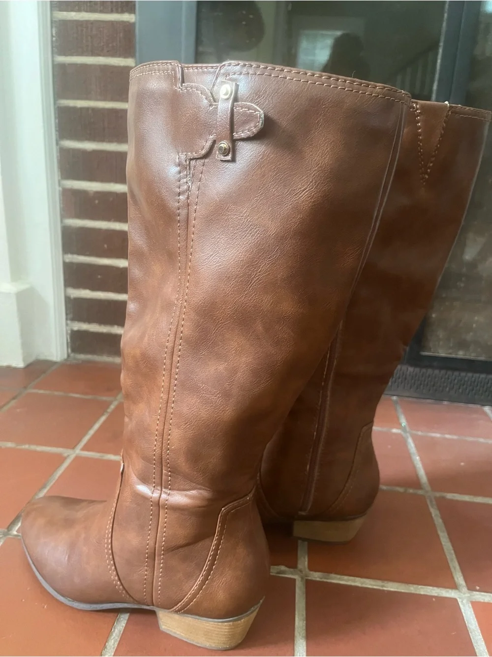 Dr. Scholl’s Brilliance Wide Calf Riding Boots Cognac Size 10